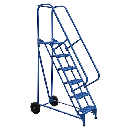 Vestil 90 H Steel Roll A Fold Ladder, 58 deg., Grip, 6 Step, 6 Steps LAD-RAF-6-G